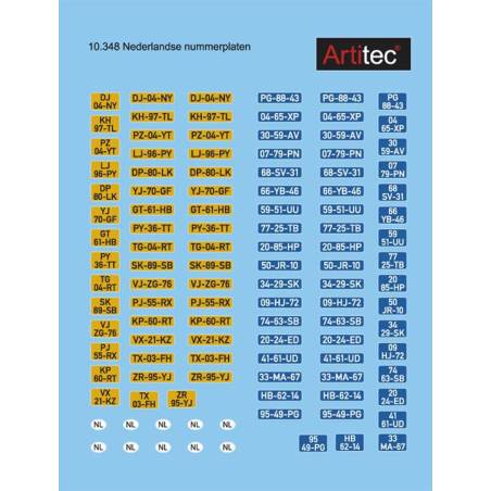 ARTITEC 10.348 - plaques d'immatriculation néerlandaises