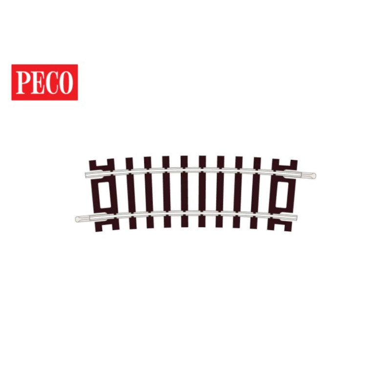PECO ST-222 - H0 -Rail courbe rayon R1 371 mm - 11.25°-  Code 100