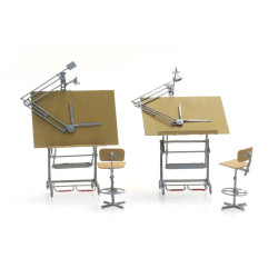 Artitec 387.474 - Tables et chaises d'architecte (2x)