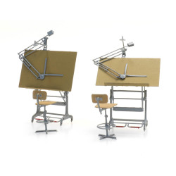 Artitec 387.474 - Tables et chaises d'architecte (2x)