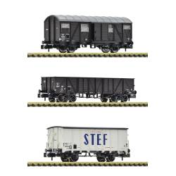 Fleischmann 880904 - Coffret de trois wagons de marchandises, SNCF