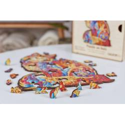 Tendre Chat Puzzle en bois