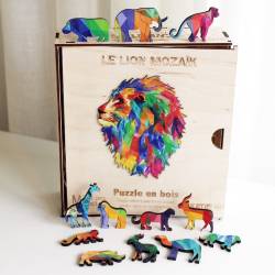 Le Lion Mozaïk Puzzle en bois - BOUTIQUE TRAIN