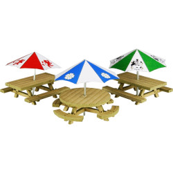 Metcalfe PO510 - TABLES DE PIQUE-NIQUE À L'ÉCHELLE 00/H0