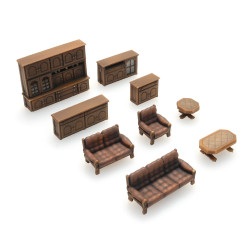 Artitec 387.505 - Intérieur de salon marron foncé