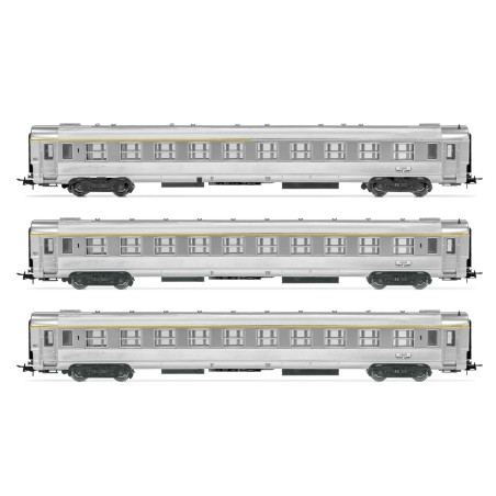 Jouef HJ4139 - Coffret de 3 voitures DEV Inox "La Mouette" SNCF