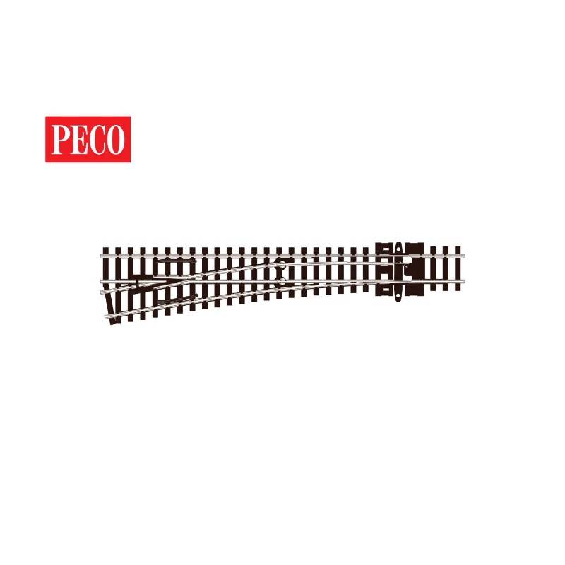 Peco SL-U396F - Aiguillage Unifrog, rayon moyen, gauche