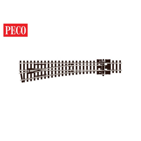 Peco SL-U396F - Aiguillage Unifrog, rayon moyen, gauche