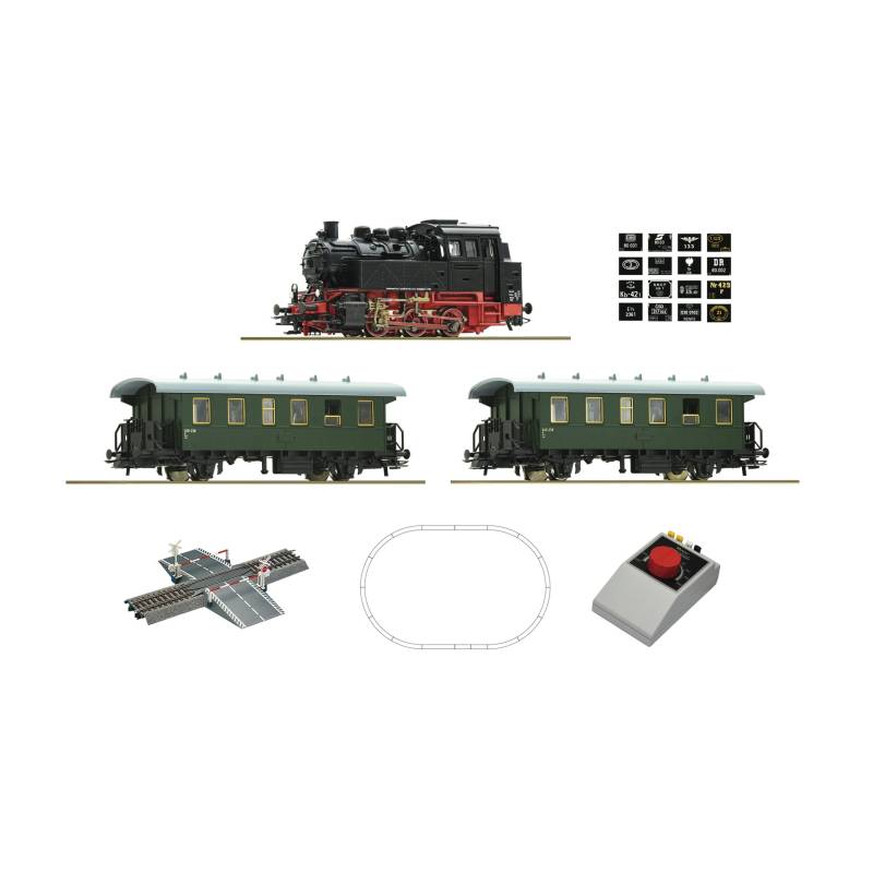 ROCO 51161 - Coffret de départ analogique: Locomotive à vapeur série 80 avec train de passagers
