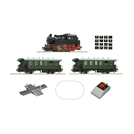 ROCO 51161 - Coffret de départ analogique: Locomotive à vapeur série 80 avec train de passagers