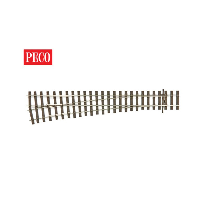 Peco SL-U1189 - Aiguillage grand rayon à gauche Unifrog code 75 - HO 1/87