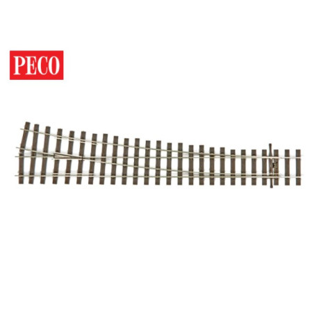Peco SL-U1188 - Aiguillage grand rayon à droite Unifrog code 75 - HO 1/87