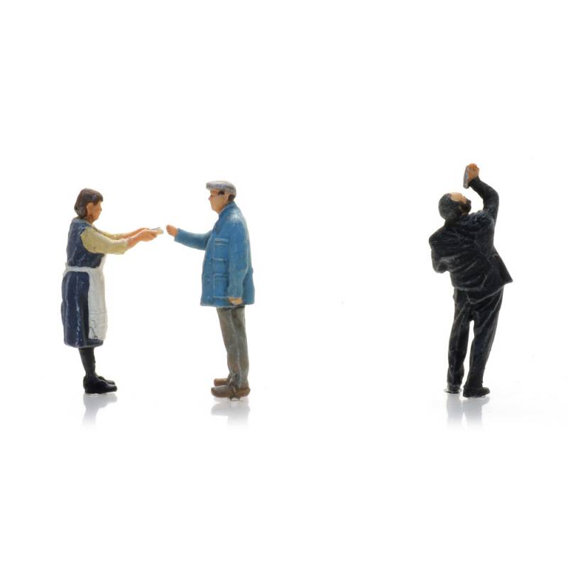 Artitec 5870019 - Figurines poissonnerie - Vendeur de harengs et consommateurs