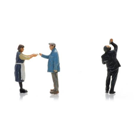 Artitec 5870019 - Figurines poissonnerie - Vendeur de harengs et consommateurs