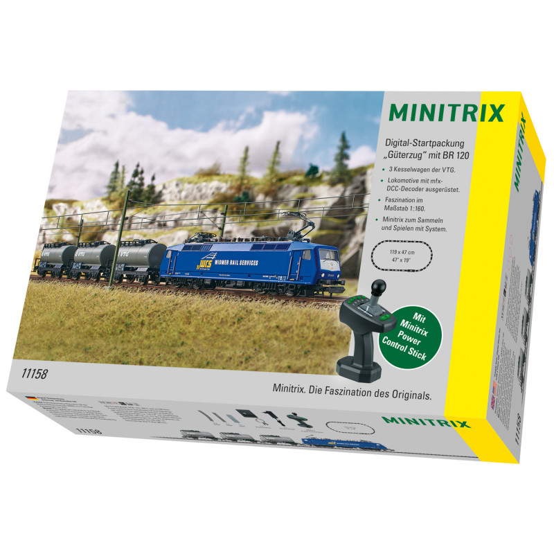 MiniTrix 11158 - Coffret de départ Digital "Train marchandises" avec série 120