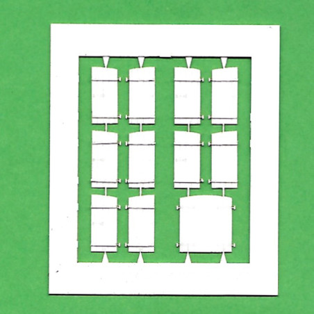 Maquette Création VbaRD 87 - Volets bois arrondis renfort D L60 H130 - échelle H0