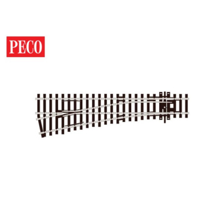 Peco SL-92 - Aiguillage à gauche 185mm Rayon 610 mm - 12° - Insulfrog