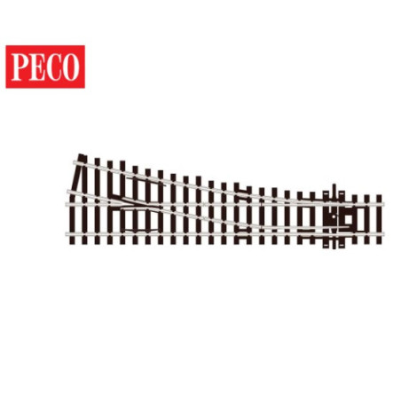 Peco SL-91 - Aiguillage à droite 185mm Rayon 610 mm - 12° - Insulfrog - Code 100