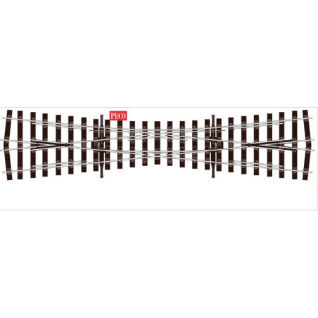 PECO SL-U1180 - TRAVERSÉE JONCTION SIMPLE UNIFROG DOUBLE CHAMPIGNON 12° L 249MM CODE 75 HO