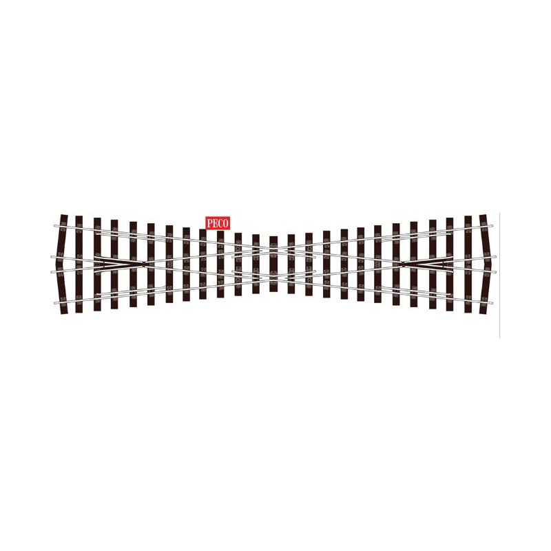 Peco SL-U1194 - CROISEMENT LONG STREAMLINE UNIFROG DOUBLE CHAMPIGNON 12° L 249MM