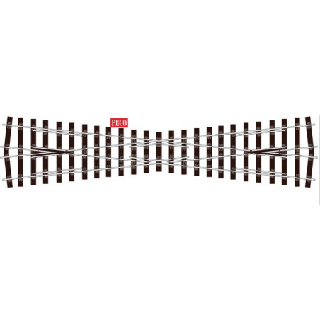 Peco SL-U1194 - CROISEMENT LONG STREAMLINE UNIFROG DOUBLE CHAMPIGNON 12° L 249MM