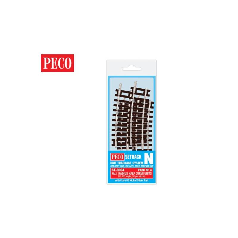 copy of ST-3003 - N - Setrack code 80 - 8 courbes 22,5° (16 pour un cercle)
