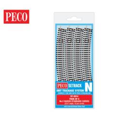 copy of ST-3003 - N - Setrack code 80 - 8 courbes 22,5° (16 pour un cercle)