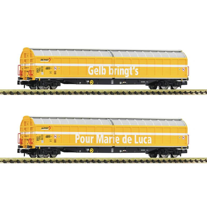 Fleischmann 838322 - Coffret 2 pièces : Wagon à parois coulissants de grande capacité des CFF