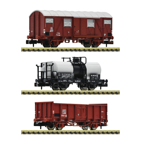Fleischmann 880909 - Coffret de 3 pièces: Wagons de marchandise, FS