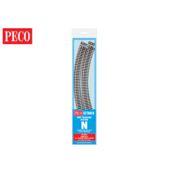 copy of Peco ST-3017 - N - Setrack code 80 - 4 courbes 45° (8 pour un cercle)