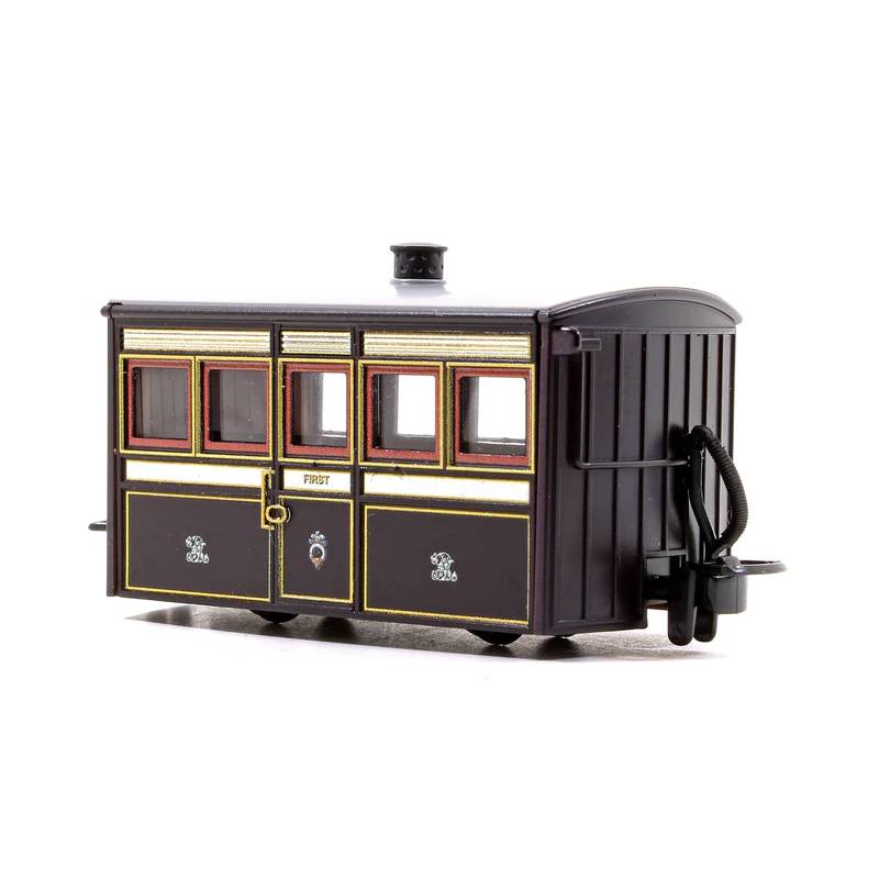Peco GR-550 - FFESTINIOG 'BUG BOX' FIRST CLASS COACH, FR VICTORIAN PLUM & CREAM