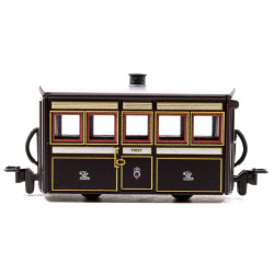 Peco GR-550 - FFESTINIOG 'BUG BOX' FIRST CLASS COACH, FR VICTORIAN PLUM & CREAM