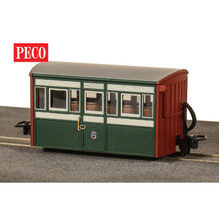 Peco GR-556A - Narrow Gauge FR Bug Box Coach, 3rd Class, Early Preservation Livery