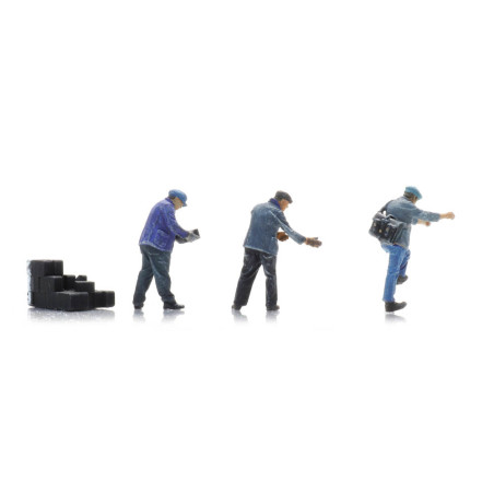 Artitec 5870089 - Personnel chargeant des briquettes (3x) SNCF