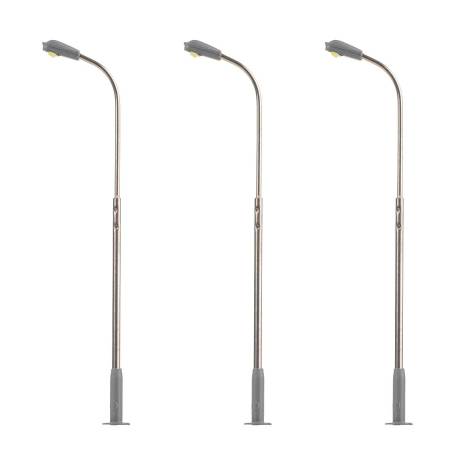 Faller 272120 -Éclairages publics LED, lampadaires, froid blanc, 3 pièces