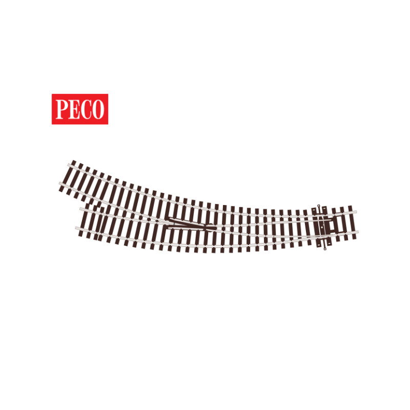 Peco SL-U76 - Aiguillage incurvé petit rayon, droite