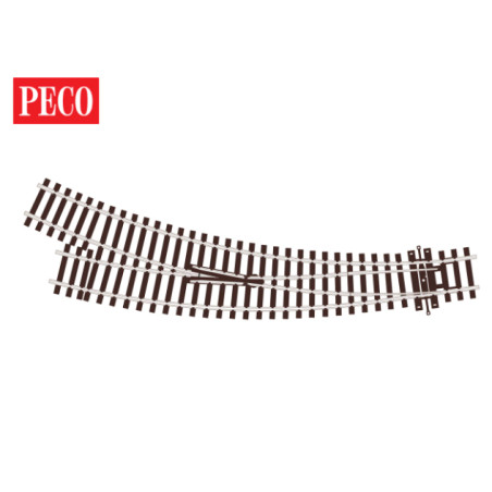 Peco SL-U76 - Aiguillage incurvé petit rayon, droite