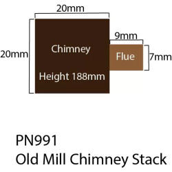 Metcalfe PN991 - CHEMINÉE DE VIEUX MOULIN À L'ÉCHELLE N
