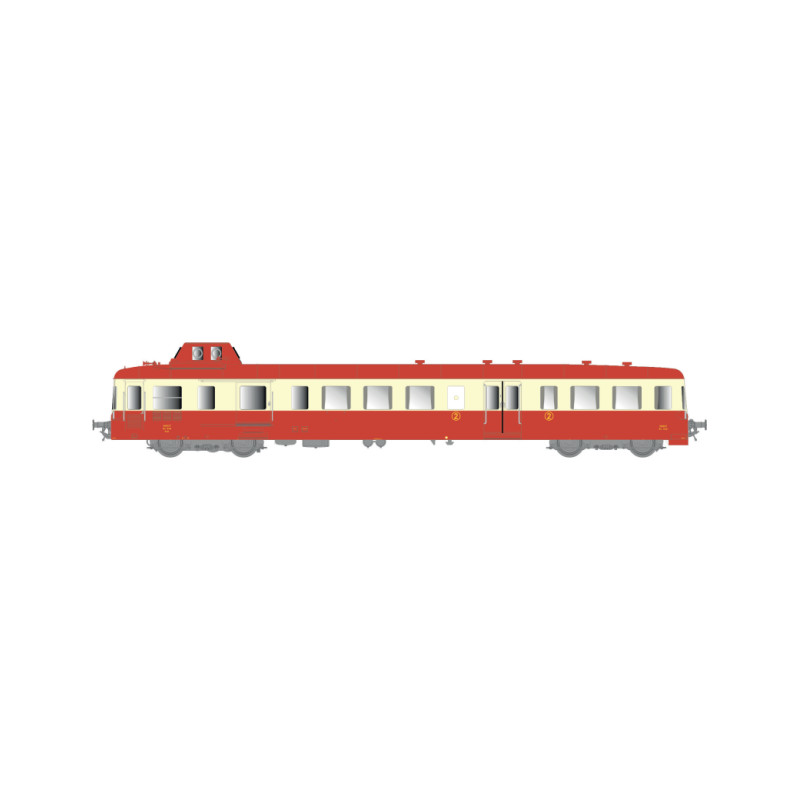 copy of TRAINS160 16064 - Autorail X ABD 3864 GRG SNCF 1ère/2ème classe époque IVb