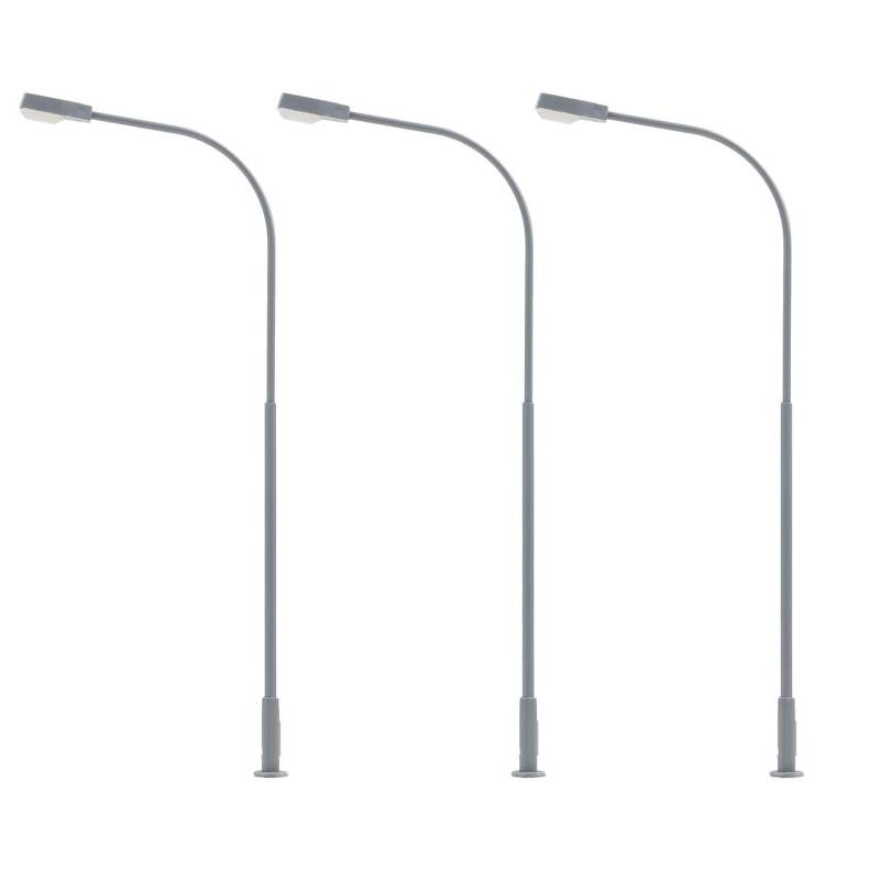Faller 180119 - Lampadaire de rue LED, blanc froid, 3 pièces