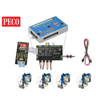 PECO PLS-100 - Ensemble de commutateurs + 4 servomoteurs