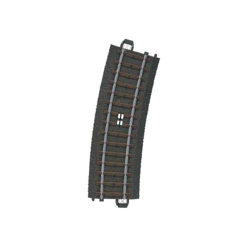 Märklin 24294 - Voie C courbe Märklin pour commutation, rayon R2  437,5 mm / 15°
