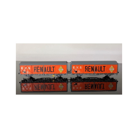 Train160 16045 - Coffret De 2 Wagons EVS Toit Haut RENAULT