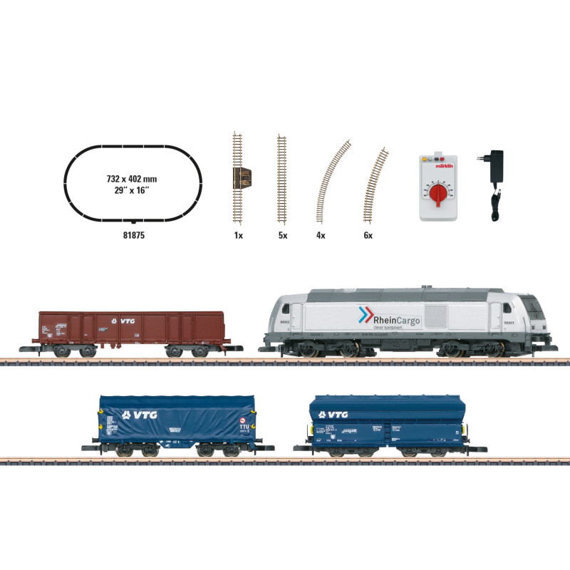 Marklin 81875 - Coffret de départ "Trafic marchandises moderne" avec locomotive diesel série 285