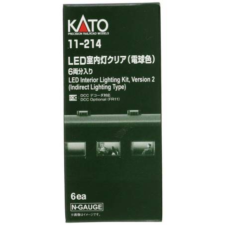 11-214 - N - 6 barrettes d'éclairage indirect LED pour voitures Kato