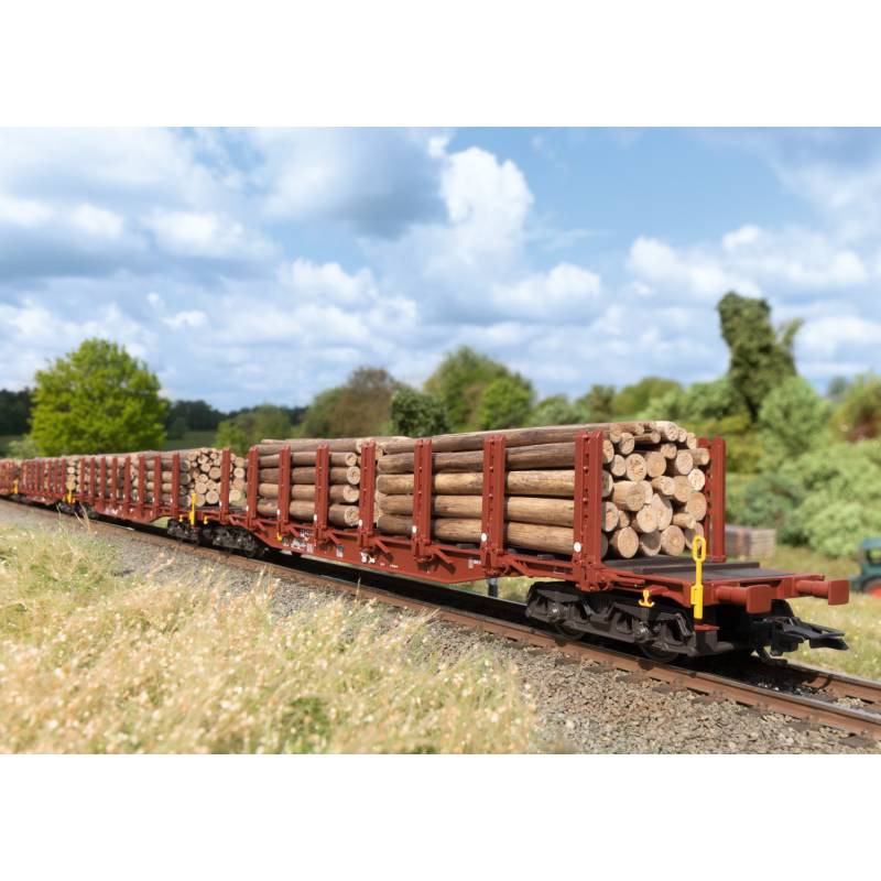 Marklin 47154 - Stake Car Set for Wood Transport