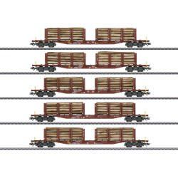 Marklin 47154 - Stake Car Set for Wood Transport
