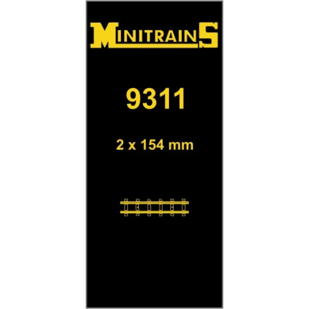 9311 - 2 rails droits de 154 mm