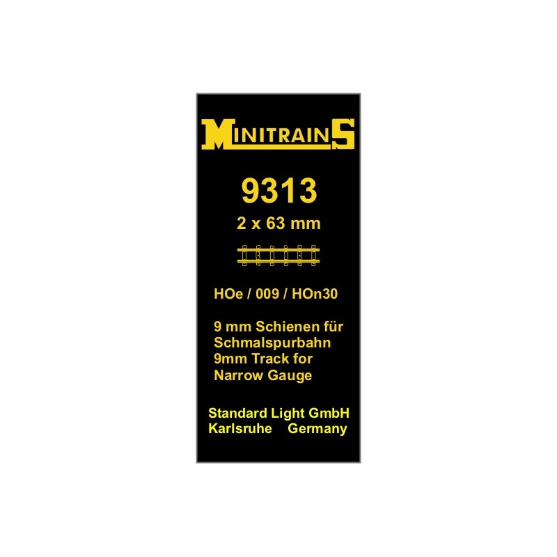 9313 - 2 rails droits de 63 mm