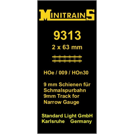 9313 - 2 rails droits de 63 mm